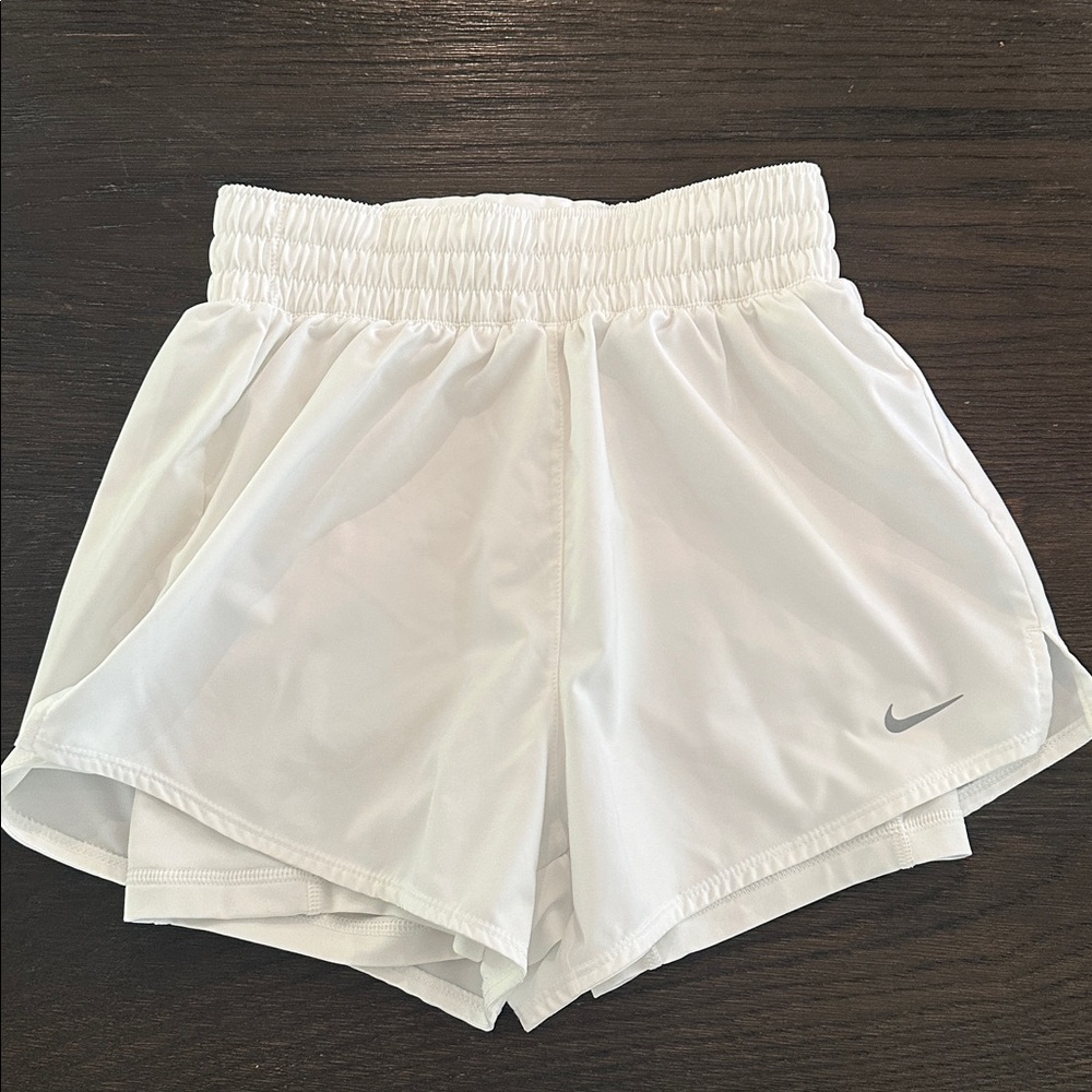 Nike Athletic Shorts in White